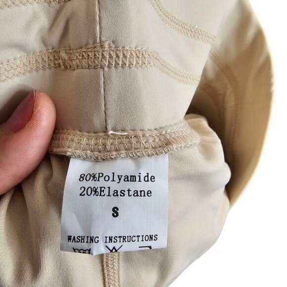 NWT Cresay Cream Pleated High Waisted Tiered Ruffle Mini Skort Short Pockets - Picture 3 of 3